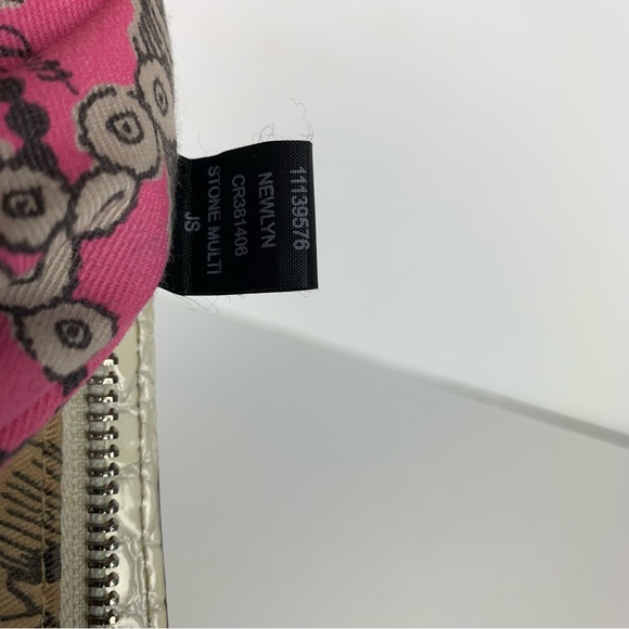 Guess Handbag Purse Tote Croc Embossed Patent Leather Pink Gray - READ - Picture 11 of 16